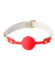Red Mouthg Gag White Neon Shine