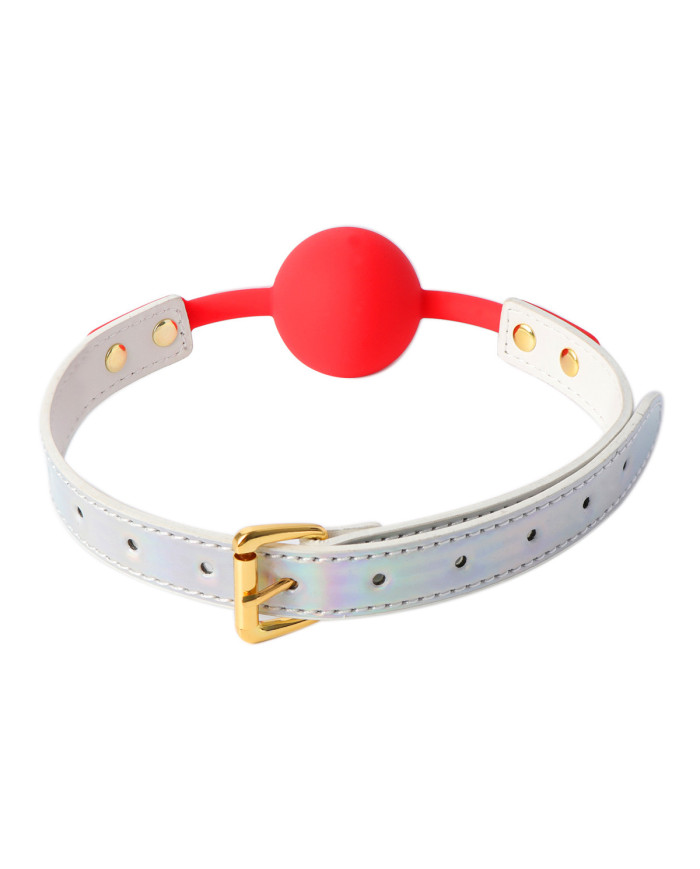 Red Mouthg Gag White Neon Shine