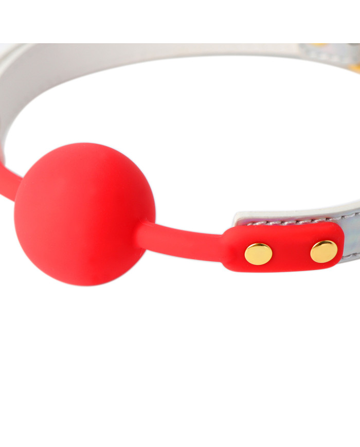 Red Mouthg Gag White Neon Shine