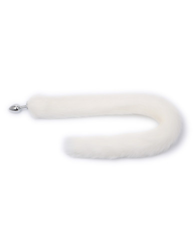 Fox Tail Plug White Long