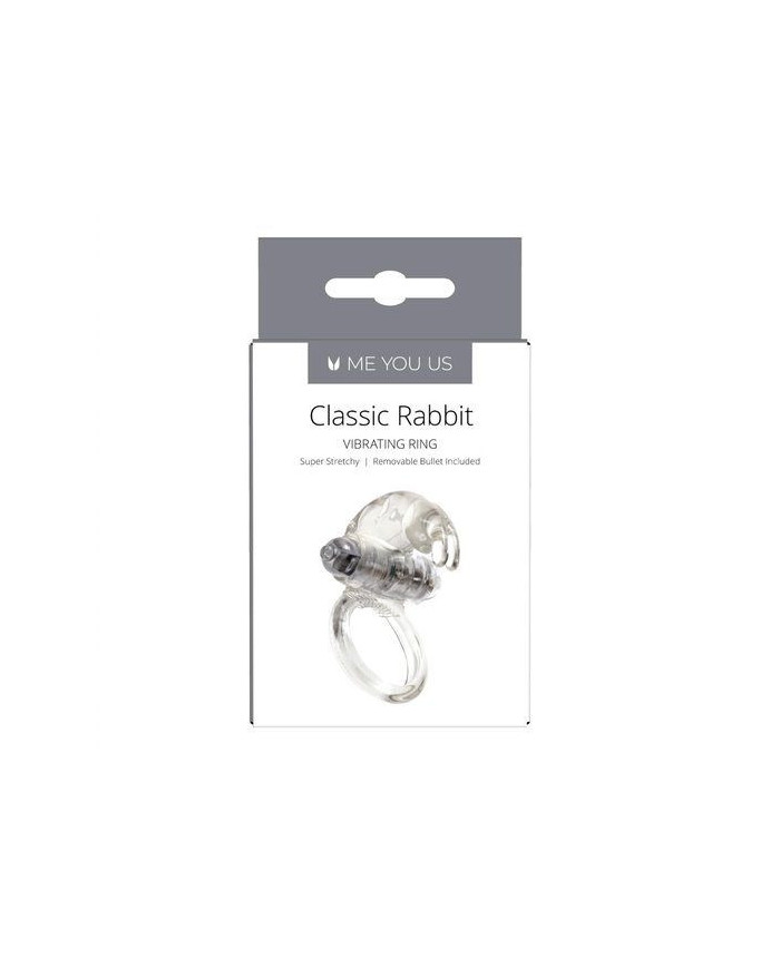 Me You Us Classic Rabbit Cock Ring Transparent