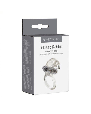 Me You Us Classic Rabbit Cock Ring Transparent