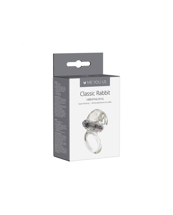 Me You Us Classic Rabbit Cock Ring Transparent