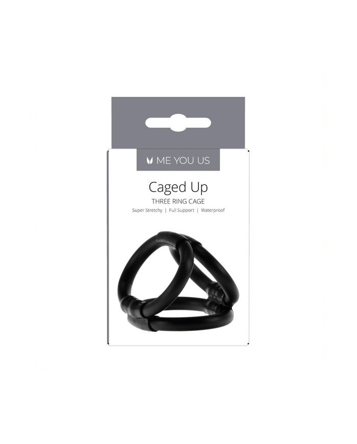 Me You Us Caged Up Cock Cage Black