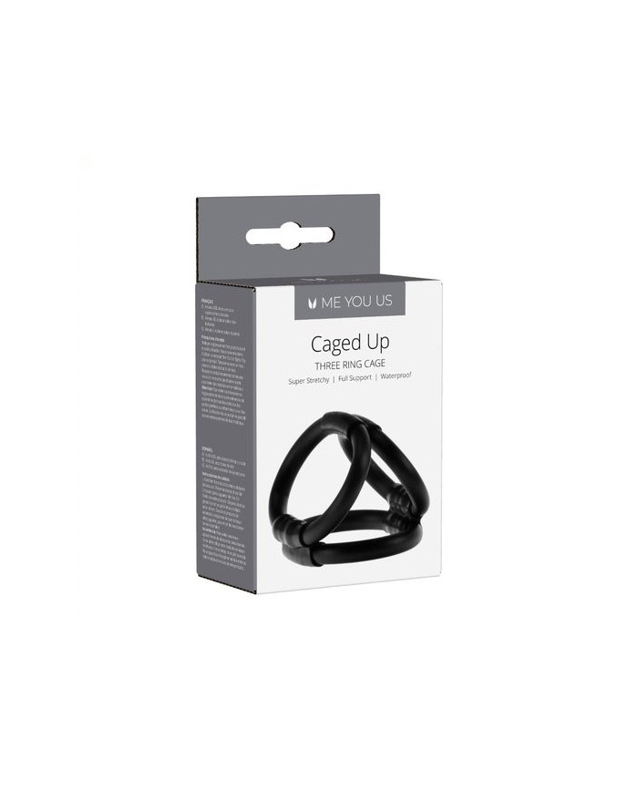 Me You Us Caged Up Cock Cage Black