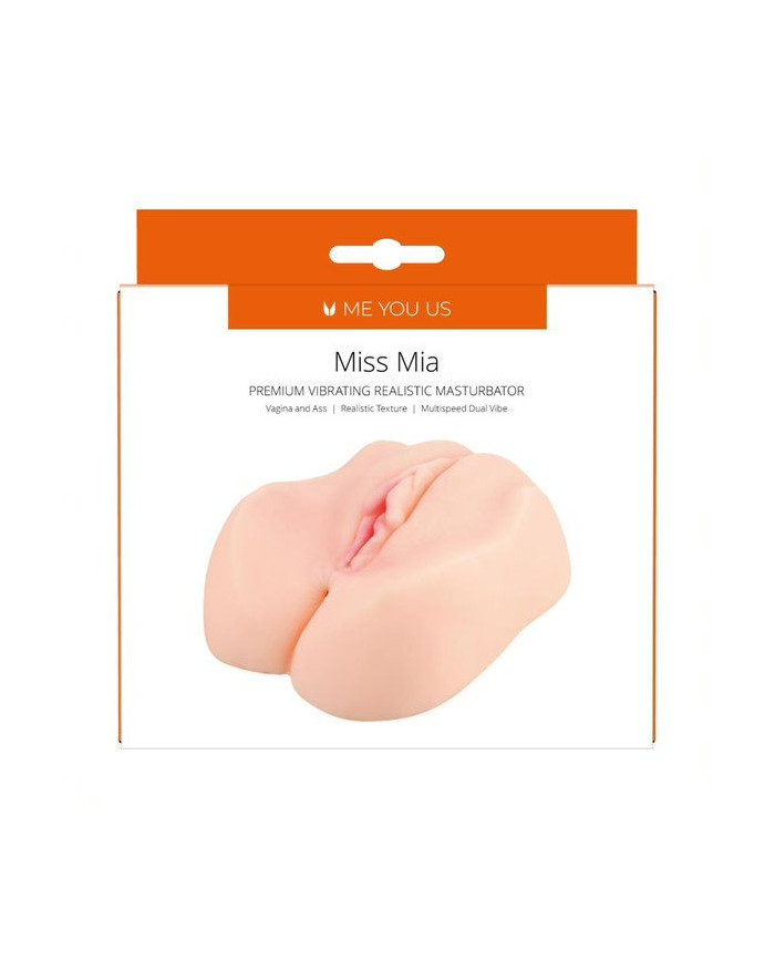 Me You Us Miss Mia Premium Vibrating Realistic Masturbator Flesh