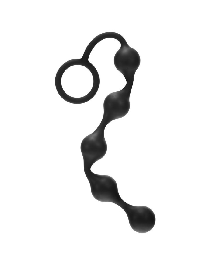 Me You Us Onyx Silicone Anal Beads Black