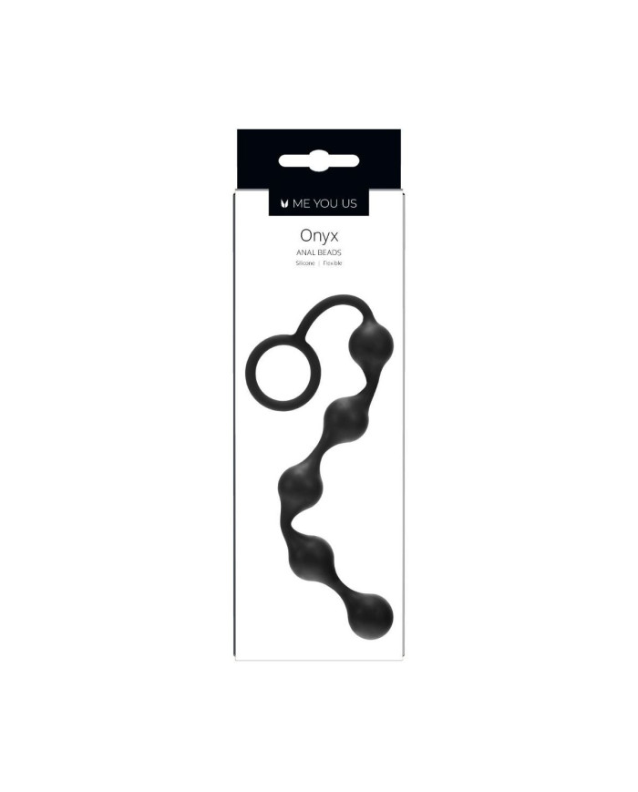 Me You Us Onyx Silicone Anal Beads Black