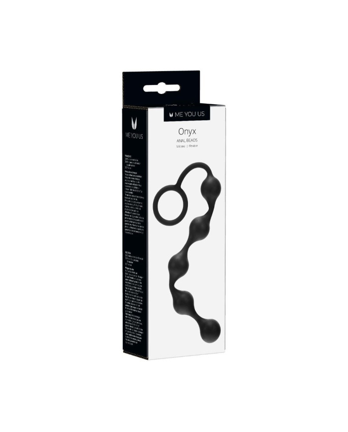Me You Us Onyx Silicone Anal Beads Black