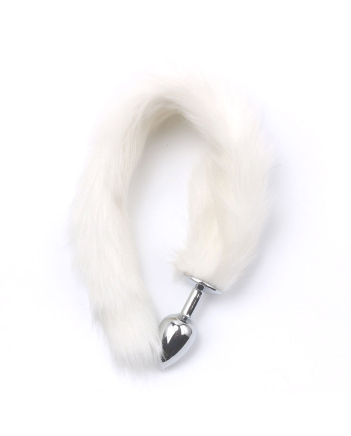 Fox Tail Plug White - Short