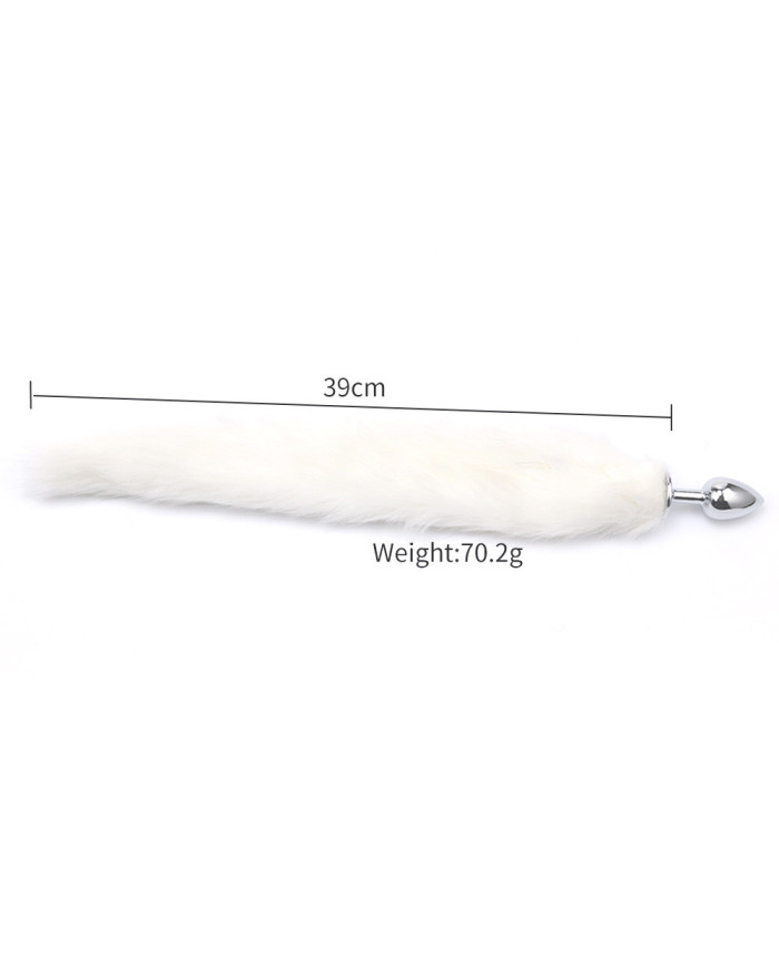 Fox Tail Plug White - Short
