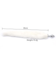 Fox Tail Plug White - Short