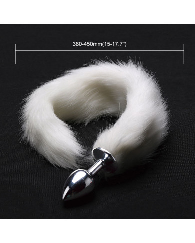Fox Tail Plug White - Short