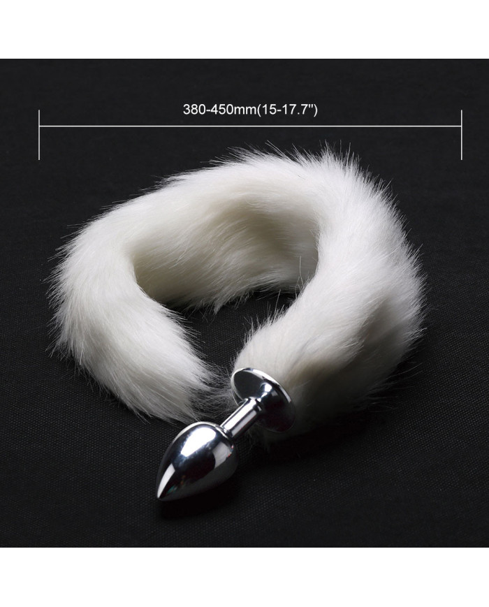 Fox Tail Plug White - Short