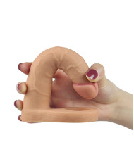 LoveToy - The Ultra Soft Double 6.25    16 cm - Dubbele Penetratie Dildo - Nude