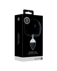 Bunny Tail with Metal Butt Plug - Pink