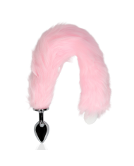 Light-up Fox Tail with Metal Butt Plug - Pink