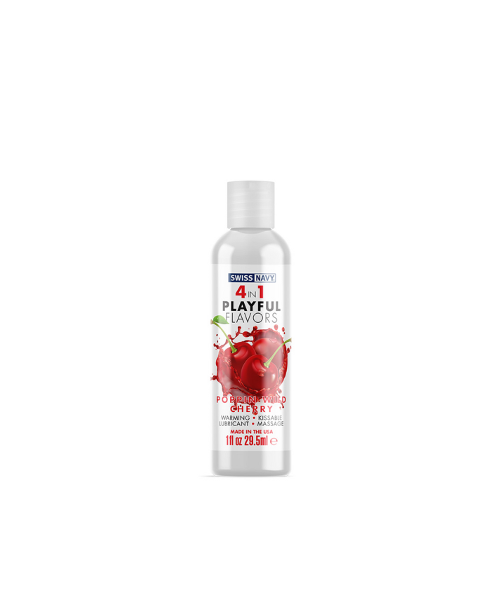 4 in 1 Playful Flavors - Lubricant with Poppin Wild Cherry Flavor - 1 fl oz   29,5 ml