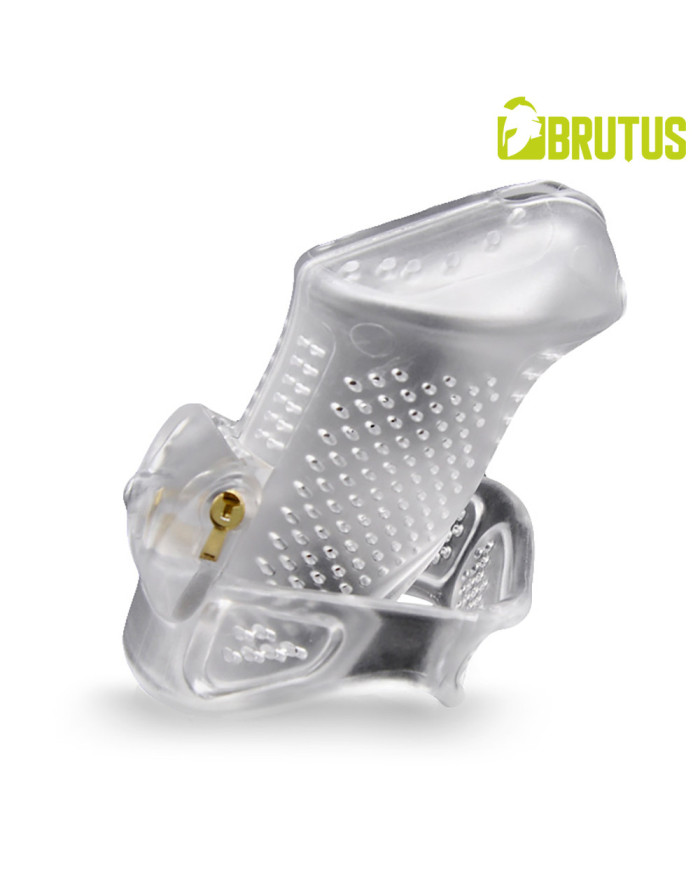 BRUTUS AIRMESH Chastity Cage - Clear