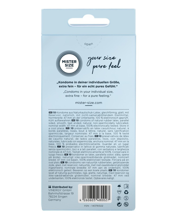 Mister Size 47mm pack of 10