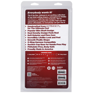 Slim D - Realistic ULTRASKYN Dildo - 6   15 cm
