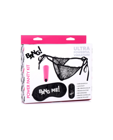Power Panty - Lace Panties, Bullet Vibrator and Blindfold