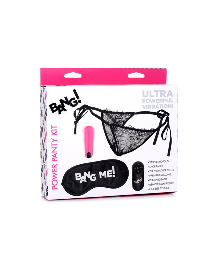 Power Panty - Lace Panties, Bullet Vibrator and Blindfold