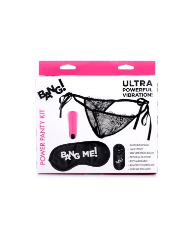 Power Panty - Lace Panties, Bullet Vibrator and Blindfold