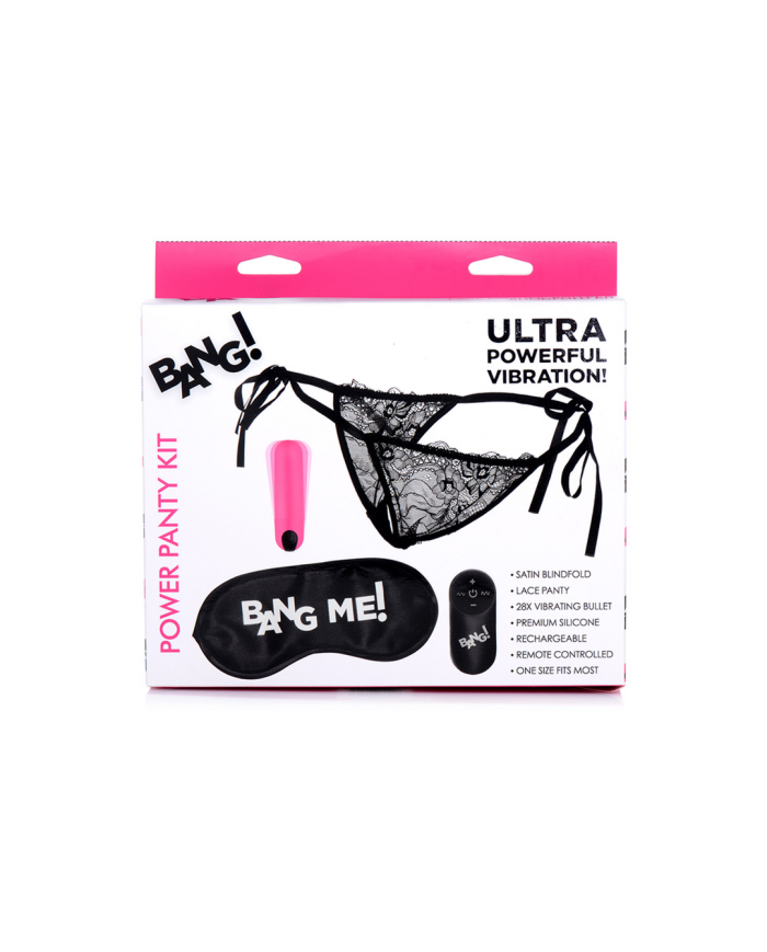 Power Panty - Lace Panties, Bullet Vibrator and Blindfold