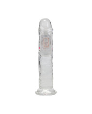 LED Vibrating Straight Cock - 7   18 cm - Transparent