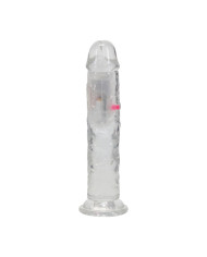 LED Vibrating Straight Cock - 7   18 cm - Transparent