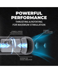 StrokeMate - Suction Rotation and Thrusting Masturbator Pump - Black