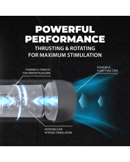 Vortex - Suction Rotation and Thrusting Masturbator Pump - Gun Metal