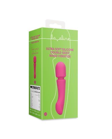 Ultra Soft Silicone Double-Sided Wand Vibrator - Prestone Pink
