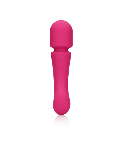 Ultra Soft Silicone Double-Sided Wand Vibrator - Prestone Pink