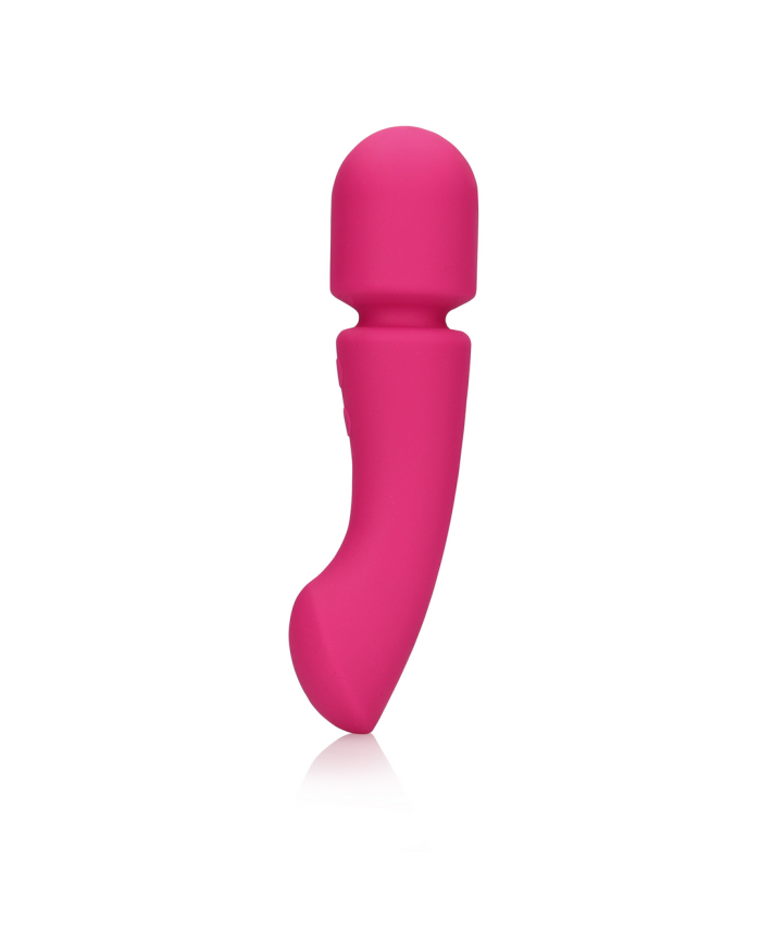 Ultra Soft Silicone Double-Sided Wand Vibrator - Prestone Pink
