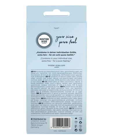 Mister Size 47mm pack of 10