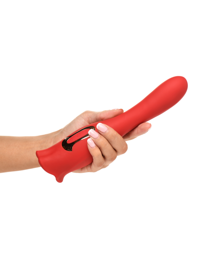 Kiss and Tell Pro - Dual-Ended Kissing Vibrator - Red