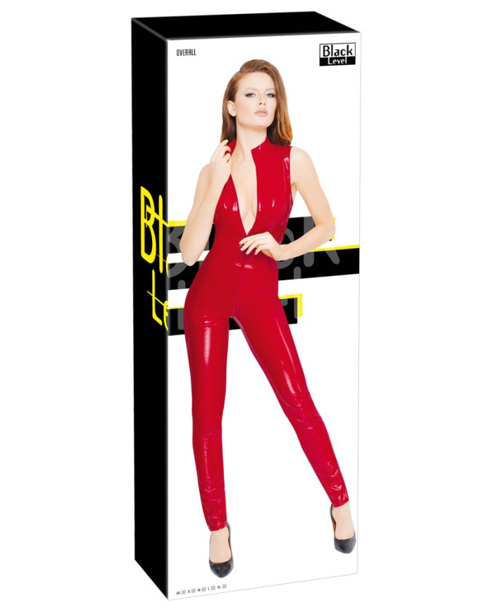 Vinyl Jumpsuit red 