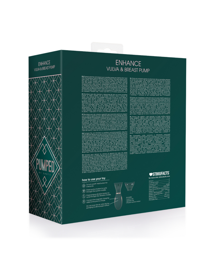 Enhance - Rechargeable Vulva and Breast Pump - Forest Green