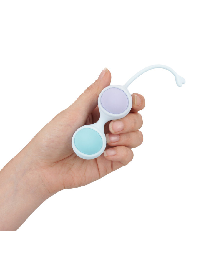 Vibrating and 5 Weight Interchangeable Kegel Kit with Remote Control - Purple