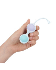 Vibrating and 5 Weight Interchangeable Kegel Kit with Remote Control - Purple