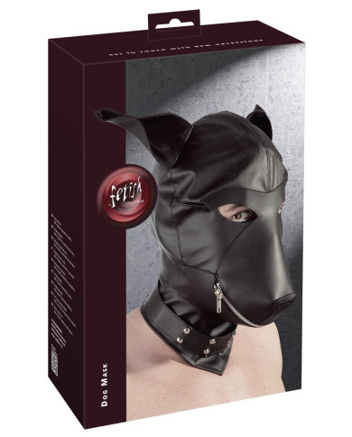 Imitation leather dog mask