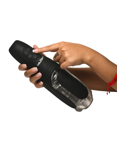 The Milker Pleasure Grip - Sucking and Vibrating Masturbator - Transparent Black