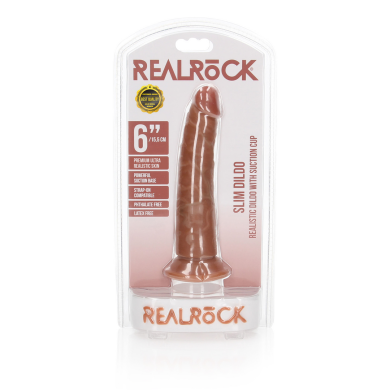 Slim Realistic Dildo with Suction Cup - 6   15,5 cm