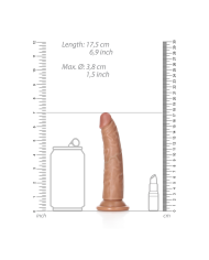 Slim Realistic Dildo with Suction Cup - 6   15,5 cm