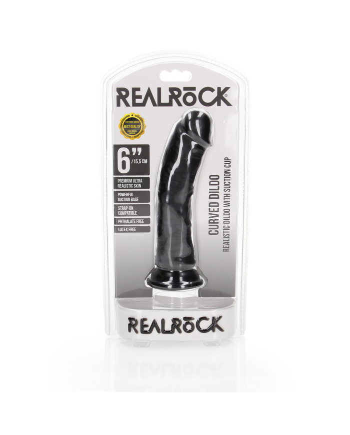 Curved Realistic Dildo with Suction Cup - 6   15,5 cm