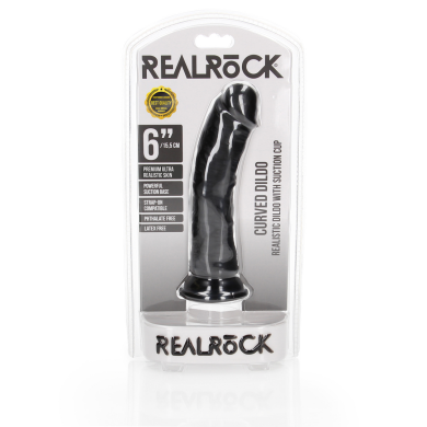 Curved Realistic Dildo with Suction Cup - 6   15,5 cm
