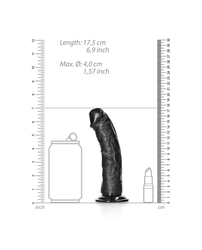 Curved Realistic Dildo with Suction Cup - 6   15,5 cm