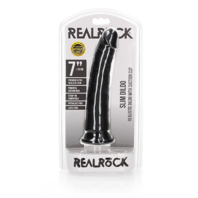 Slim Realistic Dildo with Suction Cup - 7   18 cm